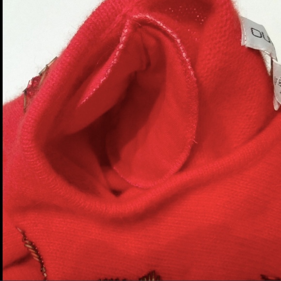 Vintage Lambswool Angora Beaded Sequin Embellished Cocktail Sweater - Picture 7 of 7